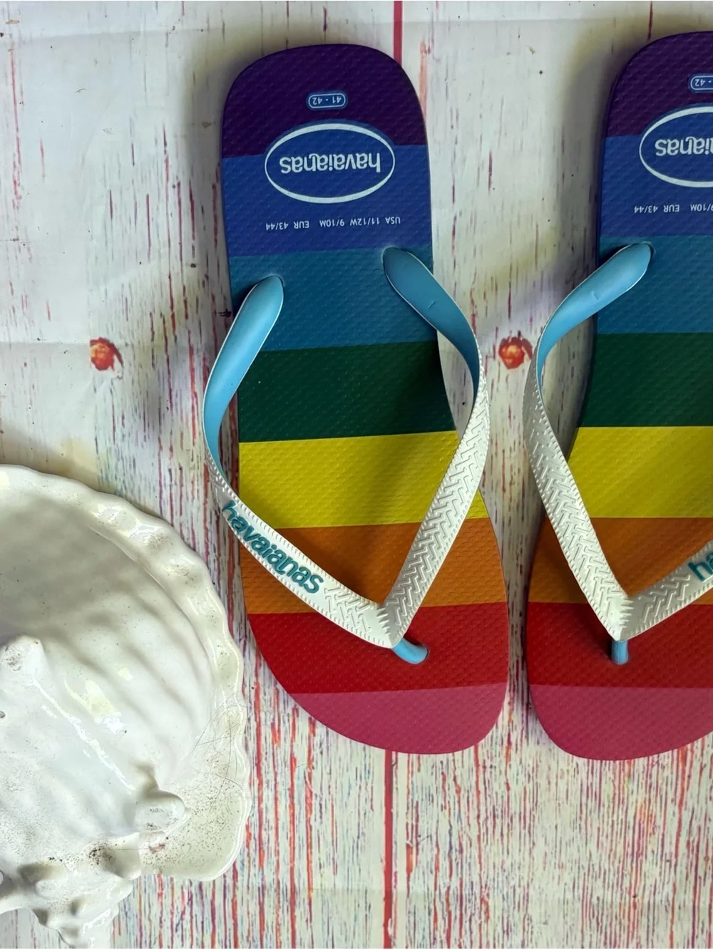 Havianas Top Pride Allover. Flip Flops. Size M 9/10 W 11/12.